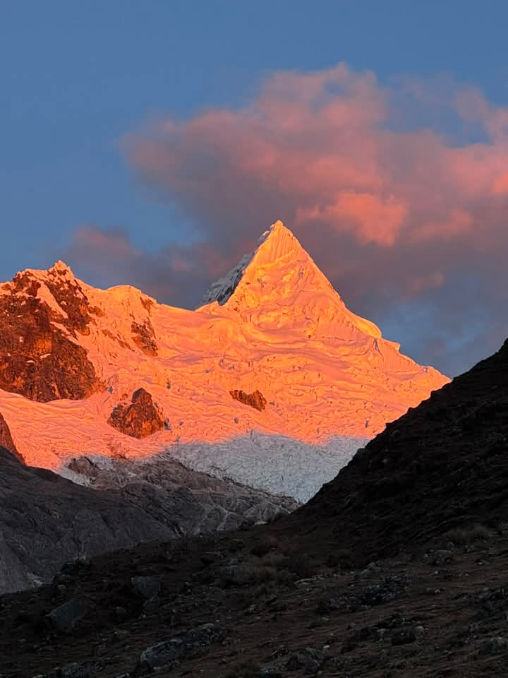 Sunset on Alpamayo